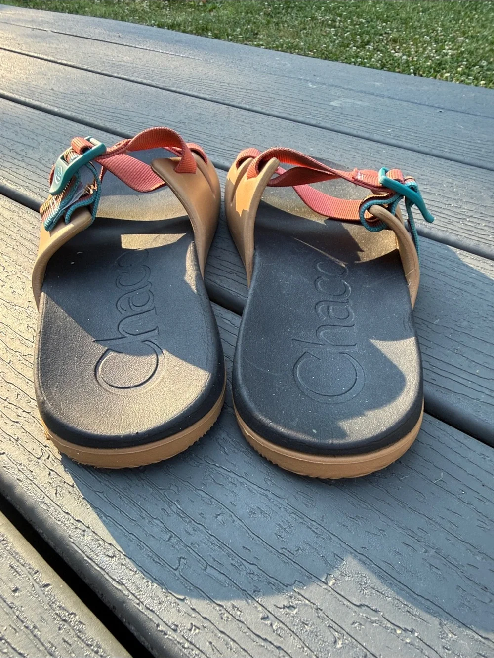 Chaco Chillos Slide Men Retro Camel Brown Size 9 Sandals